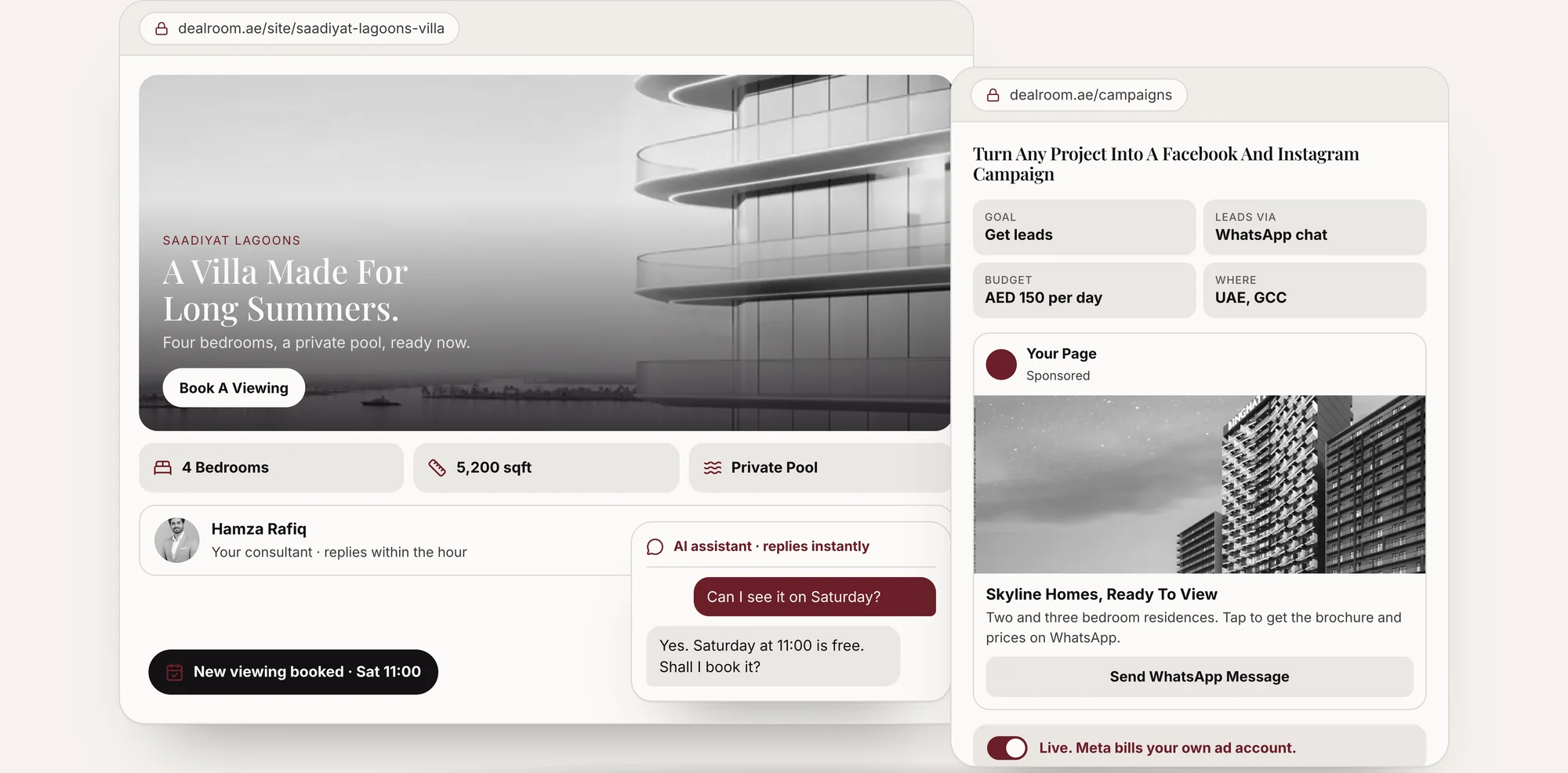 A landing page and the campaign built from it