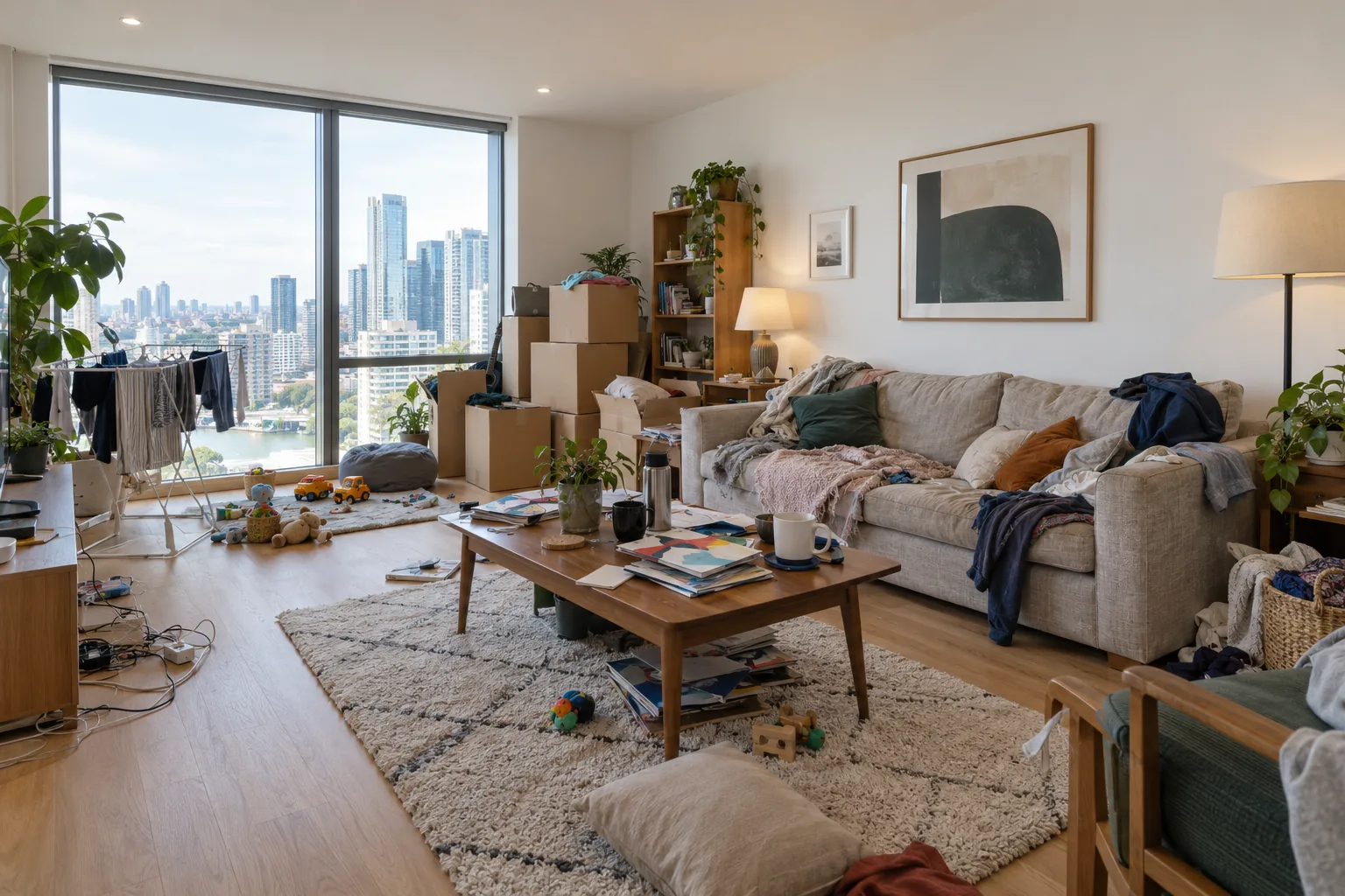 Declutter: Busy room
